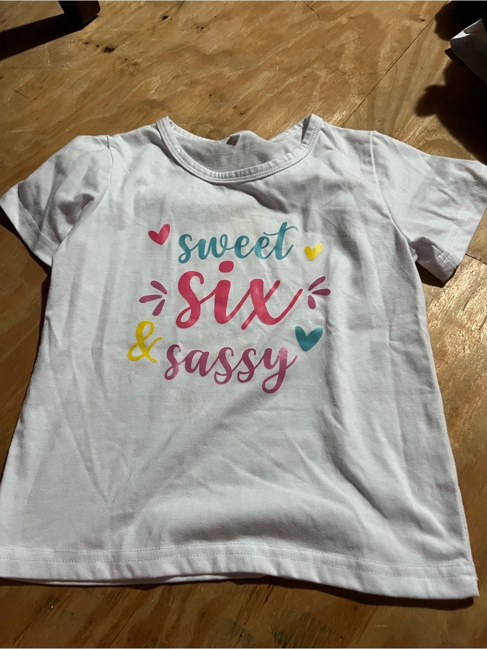 Sweet Six & Sassy White Girls' Tee